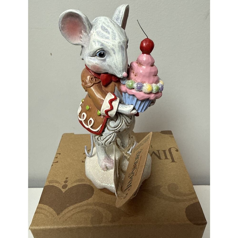 Jim Shore Gingerbread Christmas Mouse Boy Homemade Happiness 6017267 NIB - Picture 3 of 8
